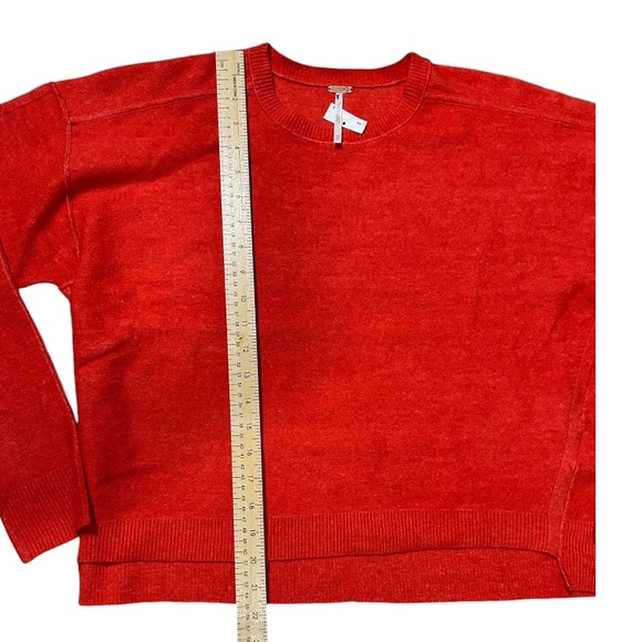 Free People Oversized Red Sweater Women’s XS New - Picture 4 of 6